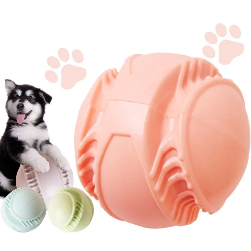 

Pet Toy Rolling Ball Squeaky Training Ball Bite-resistant Molar Chew Puzzle Rubber Ball Toy Dogs Accessories