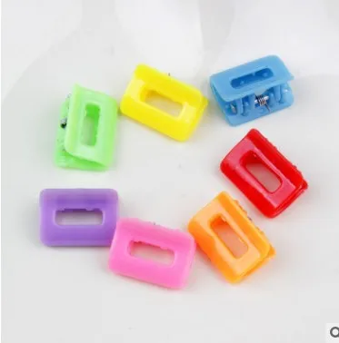 Square 100pcs 20/50/100 с бабочкой на Заколки для волос ручка коготь заколки Смешанные Цвет мини-зажимы челюсти обруч для волос, заколка для волос для укладки волос аксессуары для волос инструмент - Цвет: Square 100pcs