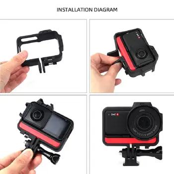 

Anti-fall Protective Frame Cold Boot Expansion Adapter Cover for Insta 360 ONE R