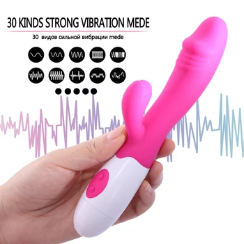 Vibrador de punto G de 30 velocidades para consolador de mujer, juguete sexual, conejo, masajeador de clítoris Vaginal, masturbador femenino, Juguetes sexuales para mujeres 2