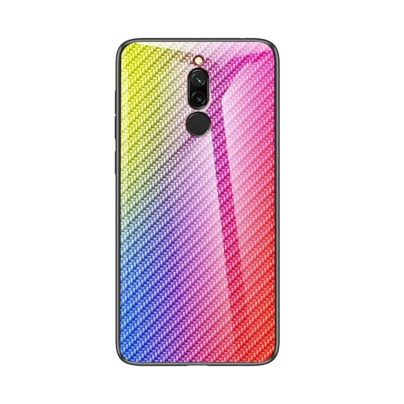 Цветной чехол из закаленного стекла для Xiao mi Red mi Note 7 5 6 8 Pro Pocophone F1 mi 8 mi A2 Lite 6X mi 9 SE 9 t, защитный чехол - Цвет: Colorful