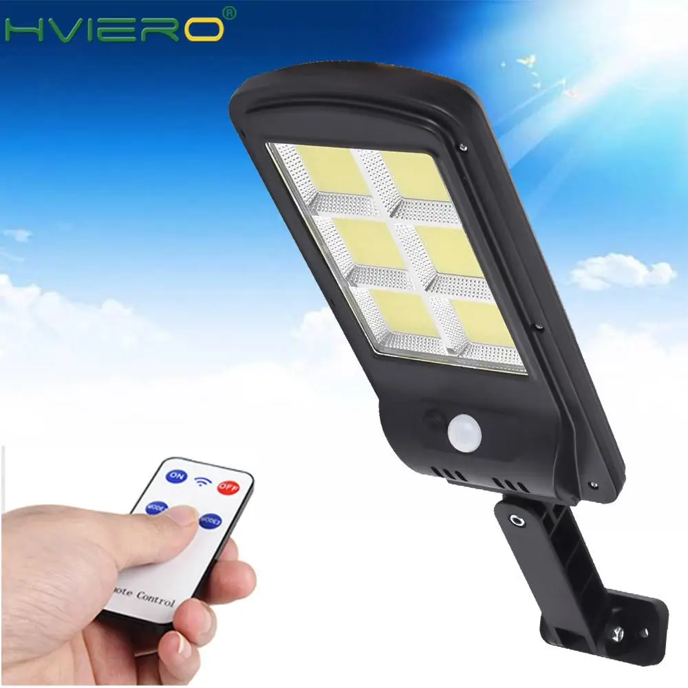 

Outdoor 300W Powerful Remote Control Led COB Solar Light PIR Motion Sensor IP65 Outdoor Solar Wall Street Light Waterproof Lamp
