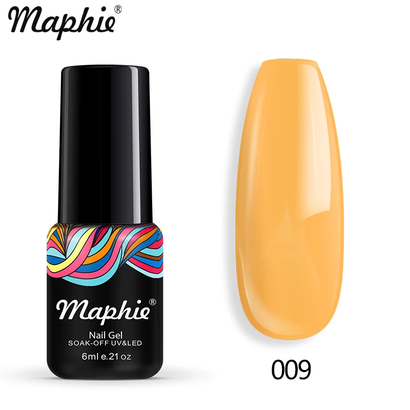 009 Maphie, 6 мл, Радужный УФ-гель для ногтей, блестящий неоновый светодиодный гель для ногтей, впитывающий Гель-лак, Полупостоянный блеск, лак для ногтей, эмаль - Цвет: 009