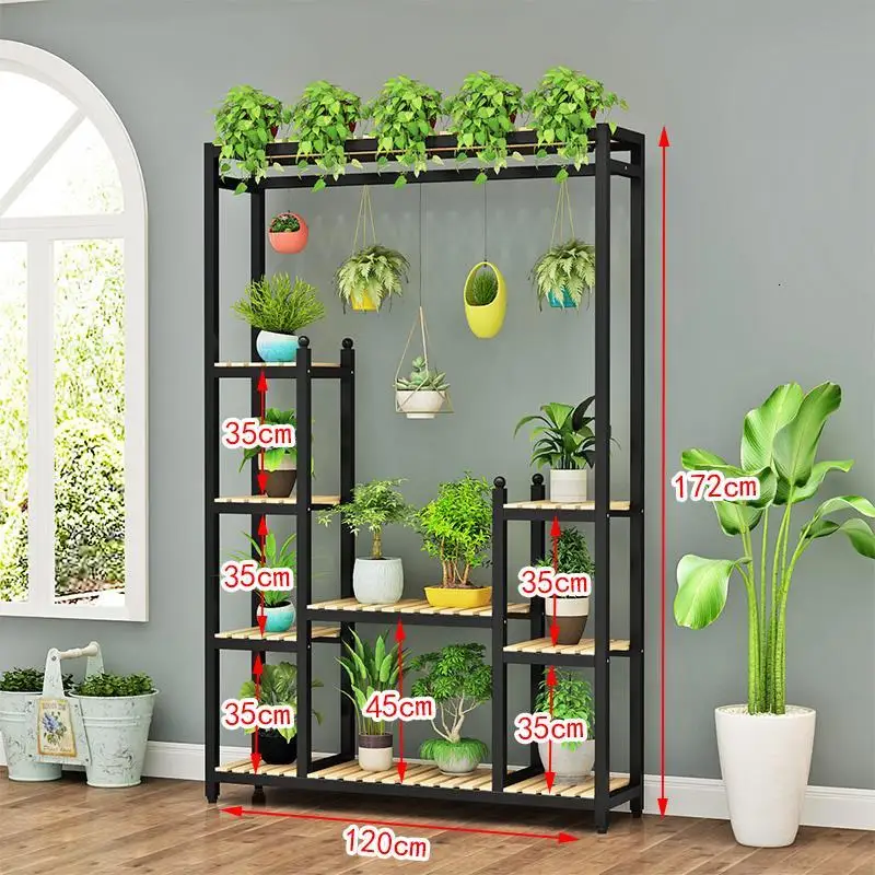 Number 2 Интерьерная стойка Escalera Decorativa Madera деревянные полки для Stojaki Varanda наружная Балконная полка Stojak Na Kwiaty подставка для цветов - Цвет: Number 2