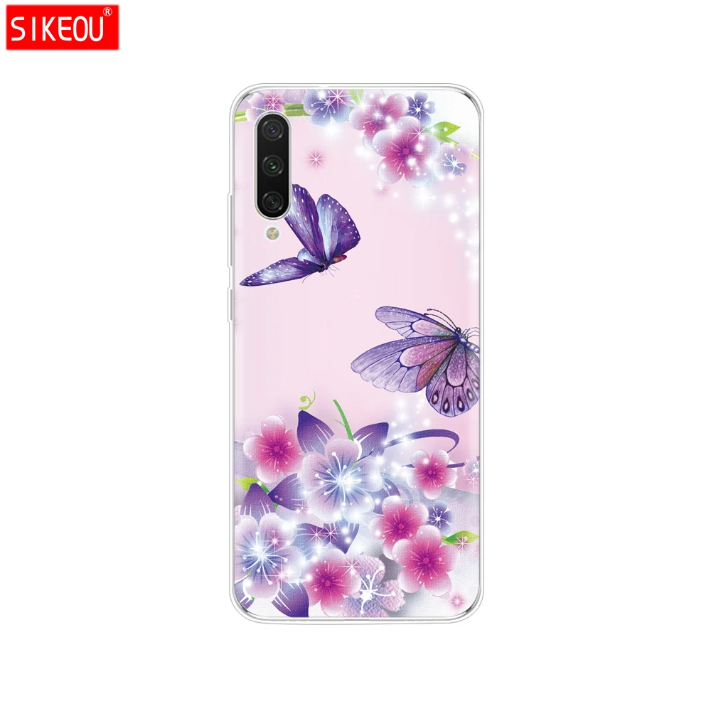 Силиконовый чехол для Xiaomi mi A3, чехол с полной защитой, мягкая задняя крышка из ТПУ, чехол для телефона s для Xio mi A3, бампер, кошечка, цветок