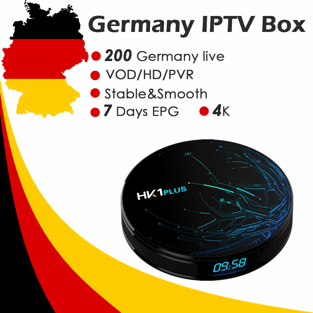 1 год Германия Европа взрослый IP tv+ HK1PLUS Android 8,1 tv Box Amlogic S905X2 BT4.0 4K двойной бренд WiFi Albania Польша Италия IP tv Box