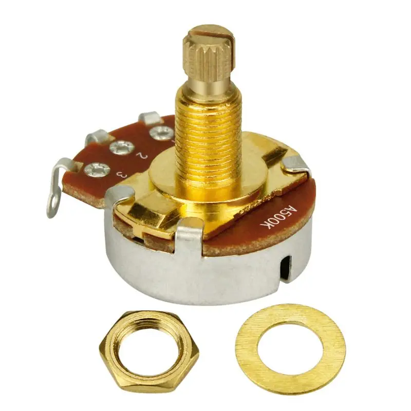 Brass Shaft ELectric Guitar Bass Volume Tone Control Pots Potentiometer A500KElectric