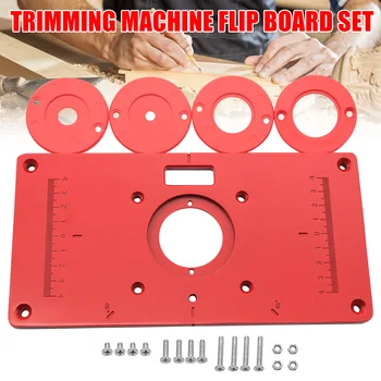 

Trimming Machine Flip Board Aluminum Router Table Insert Plate for Woodworking Tool CLH@8