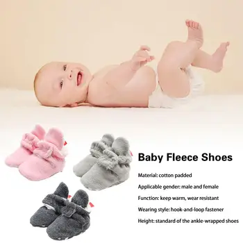 

Winter Baby Cozy Fleece Shoes Booties With Non Skid Bottom For Toddler Shoes Baby Care Keep Warm Christmas Birthday Gift
