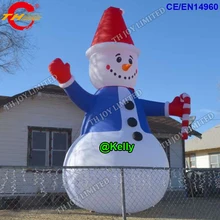 Надувной Рождественский Снеговик, Белый Снеговик, гигантское Надувное Рождественское украшение