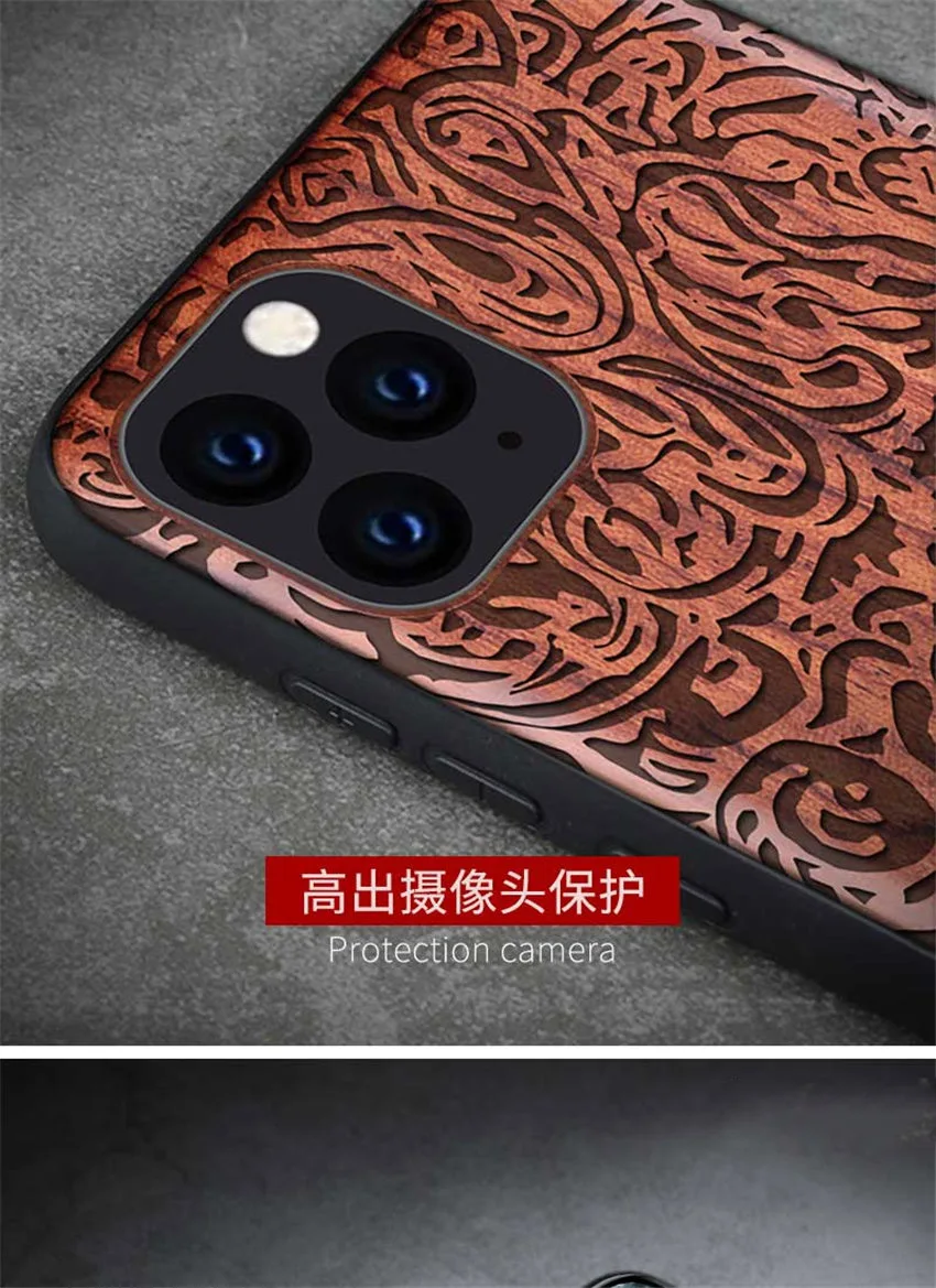 Изготовленный На Заказ резной деревянный чехол для iPhone 11 чехол funda на iPhone 11 Pro iPhone X XR XS Max 6 6s 7 8 Plus деревянный ТПУ защитный чехол