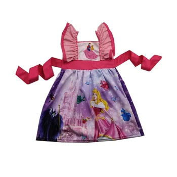 

Woven Dress Lovely Girls Dress Sleeveless Flutter Sleeve Design Frock Boutique Clothes Princess Dress