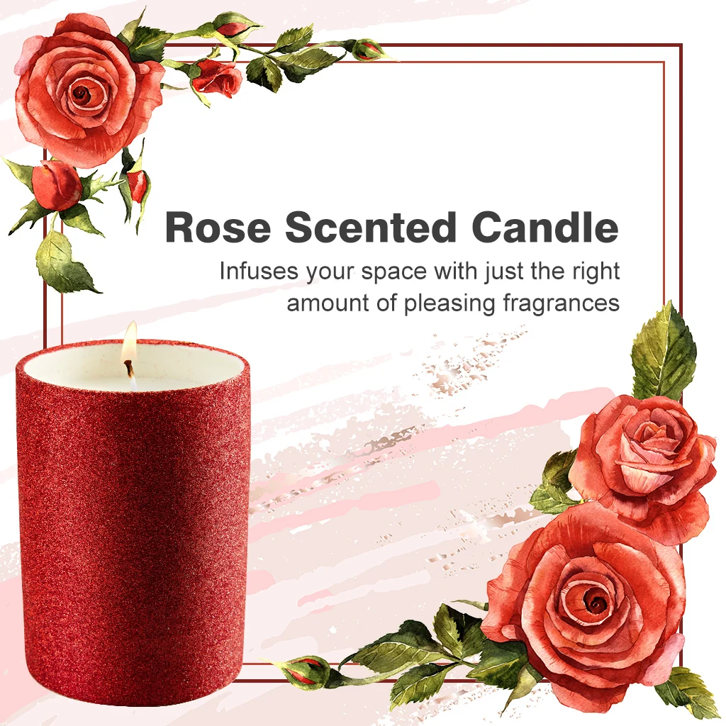 LANGRIA, 3 в 1, ароматические свечи с розами, набор свечей и триммер для фитилей, набор блестящих керамических чашек с изысканной рождественской подарочной коробкой