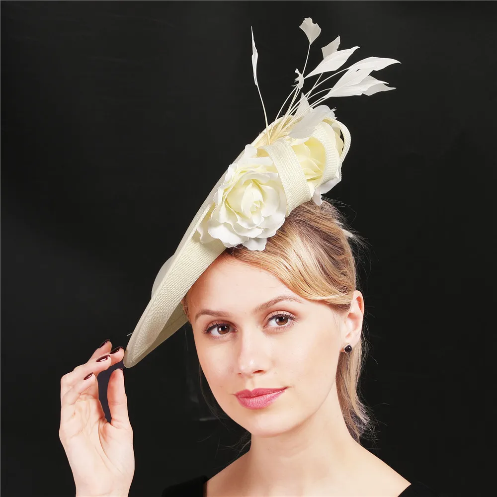 Millinery, классика, неш, Очаровательная Заколка-шляпка для волос, повязка на голову, котелок, перо, свадебная вуаль, Свадебная вечеринка, новинка, заколка для волос, XMF353
