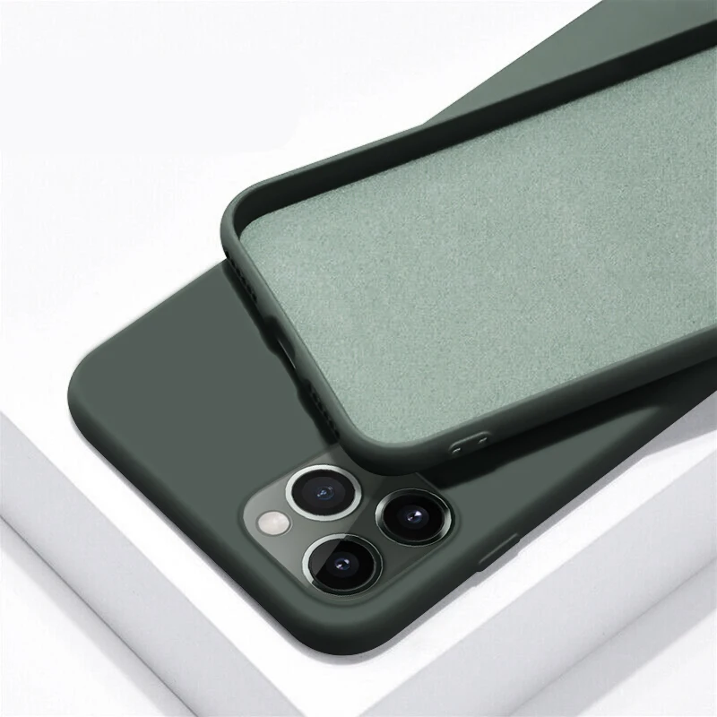 Армейский зеленый YISHANGOU чехол для Apple iPhone 11 Pro Max 6 S 7 8 Plus X XS MAX XR милый карамельный цвет пары Мягкий Силиконовый противоударный чехол - Цвет: Армейский зеленый