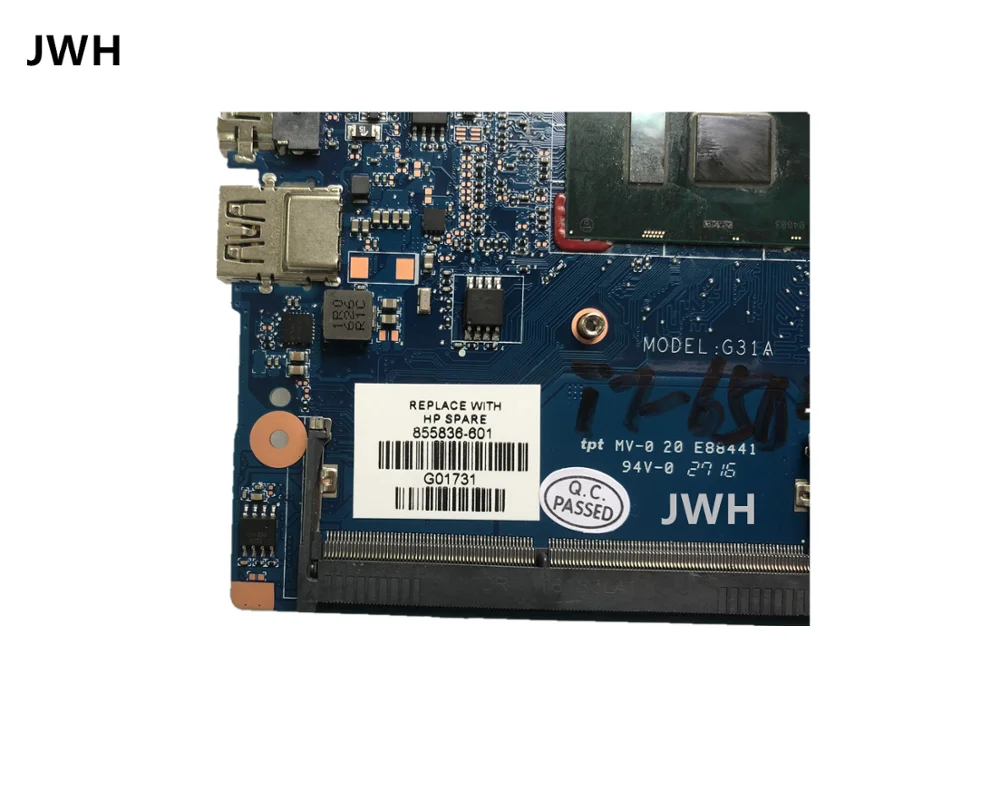 FOR HP Pavilion Notebook 14-AL Motherboard 940MX 4GB i7-6500U 855836-001 855836-501 855836-601 Tested working