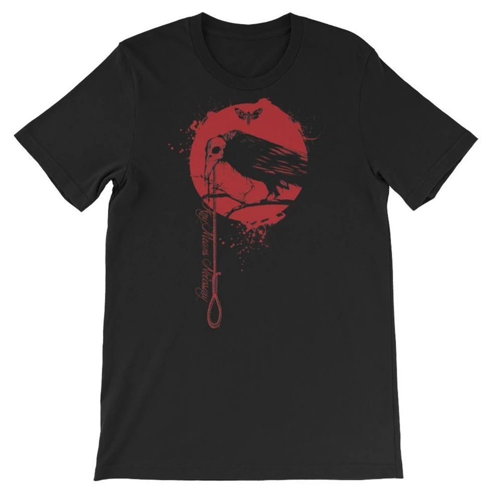 Murderous Crow Raven Edgar Alan Poe Dark Art Creepy Fashion Streetwear S-2Xl Digital Printed Tee Shirt | Мужская одежда