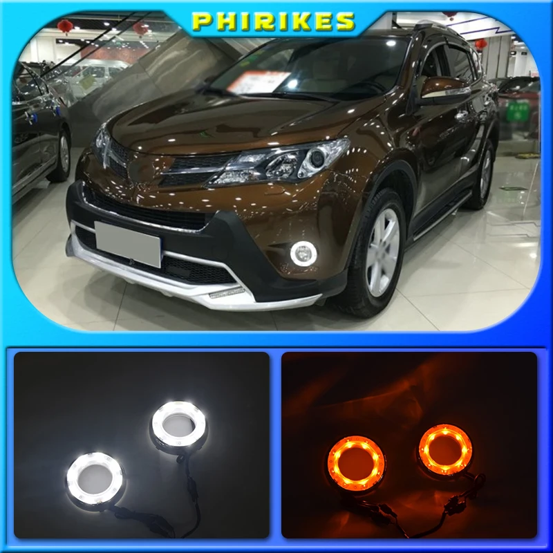 2 шт. для Toyota RAV4 2012 2013 Желтый поворотный сигнал Водонепроницаемый ABS 12 В