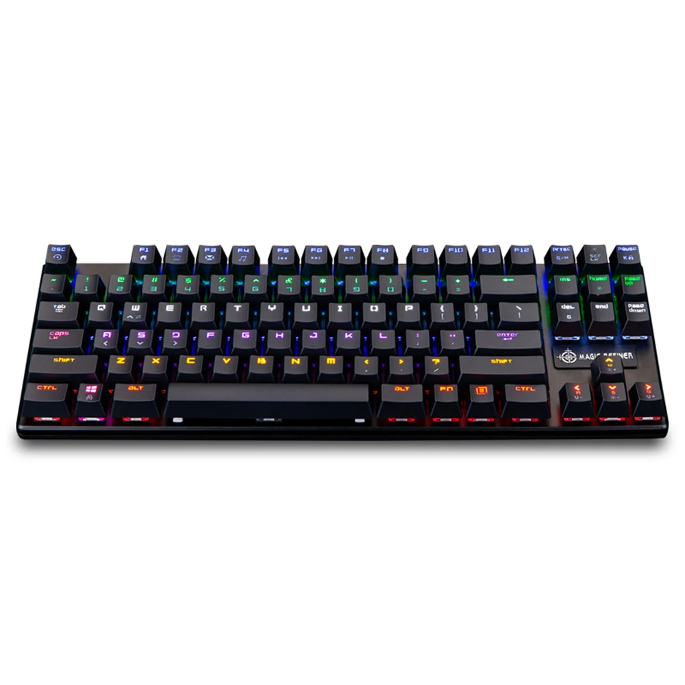 

Magic Refiner MK6 Professional Wired Mechanical Keyboard 87 Keys RGB Backlight Square Keycap Gaming Keyboard For PC