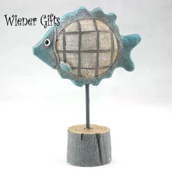 Figurine Resin Modern Flat Fish Animal Figurine Miniature,Modern Art,Home Decorations Accessories