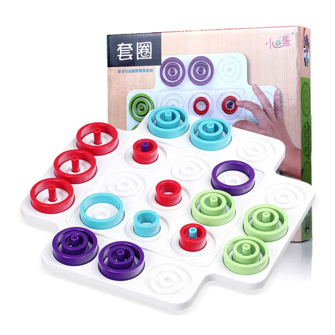 Дети 3D игра-головоломка доска шахматы круг интерактивное кольцо Мультиплеер Ранние развивающие игрушки для детей