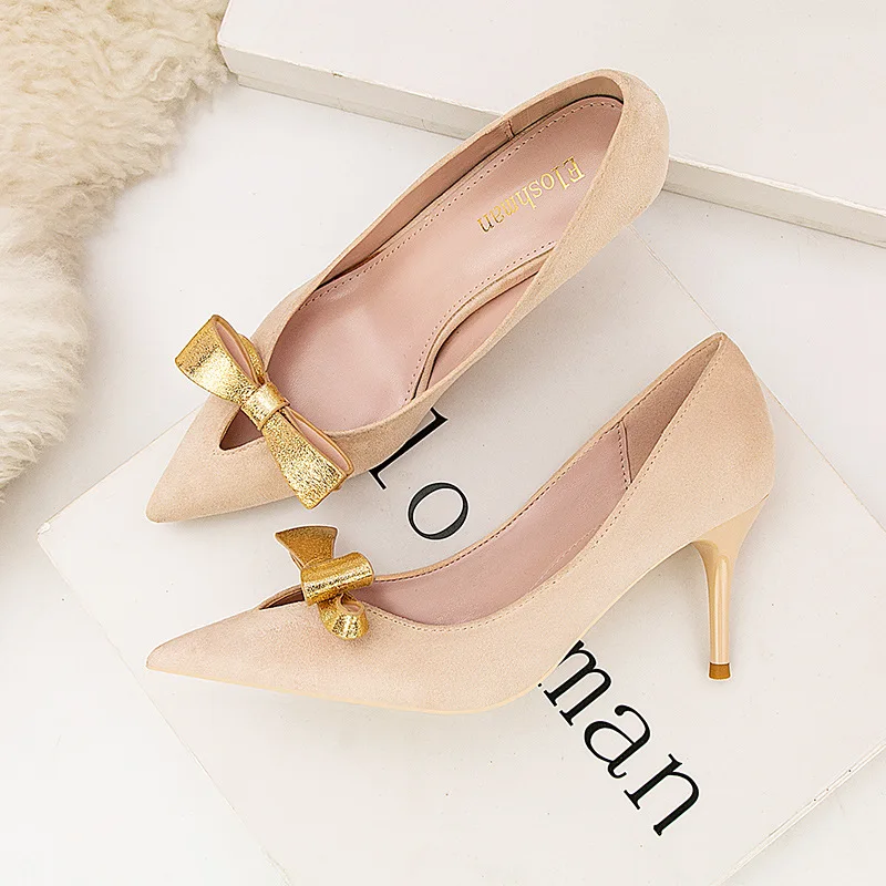 Корейский Стиль модные туфли-лодочки на высоком каблуке пикантные праздник из