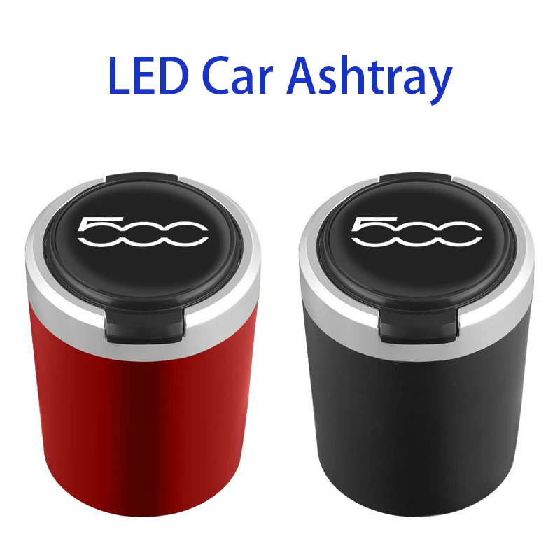 Posacenere Per Auto Con Luci A Led Portasigarette Portacenere Senza Fumo Per Accessori Fiat Abarth 500 500C 500X 500L