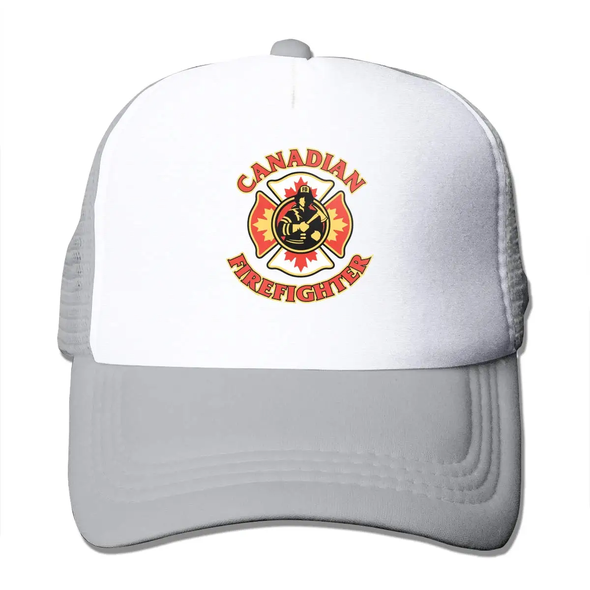 Канадский пожарный унисекс Регулируемый Snapback ремень Дальнобойщик Шляпа сетка шляпа Солнцезащитная сетка Бейсбол CapBlack