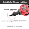 M3-M12 6-32 8-32 10-24 1/4-20 5/16-18 3/8-16 1/2-13 Riveter Gun Part Threaded Mandrel for Hand Nut Rivet Guns Tool Accessories 2
