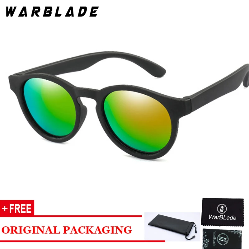 black orange WarBLade Поляризационные детские солнцезащитные очки, детские солнцезащитные очки, фирменный дизайн, защитные очки для мальчиков и девочек, для младенцев, UV400, очки Gafas - Цвет линз: black orange
