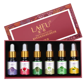 

6PCS 10ml Pure Essential Oil For Aromatherapy Diffuser Relieve Stress Skin Care Help Sleep Air Fresh Rose Tea Tree Lavender Oil