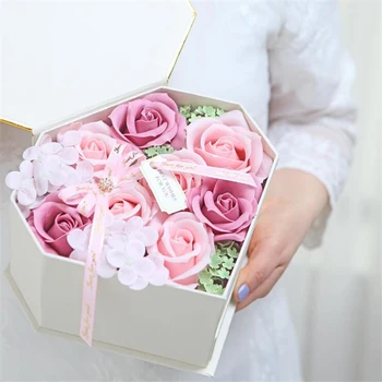 

Free Shipping Gift Boxes with Flower 21x12cm -Valentine’s Day Box-Anniversary Present Box