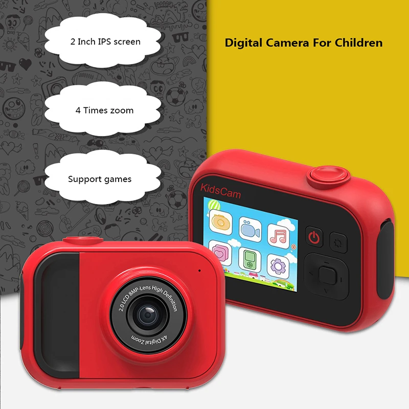 digital instant camera Newest Digital HD 1080P Mini Kids Camera Toys 2.0 Inch Kid Birthday Gift Toys Cute Cartoon Camera Outdoor Photography Kids digital camera that looks like film