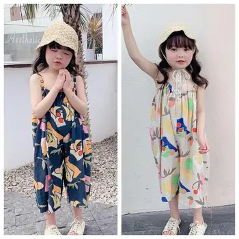 

Children's clothing 2020 summer new products girls Korean version of summer suspenders jumpsuit calf-length pants