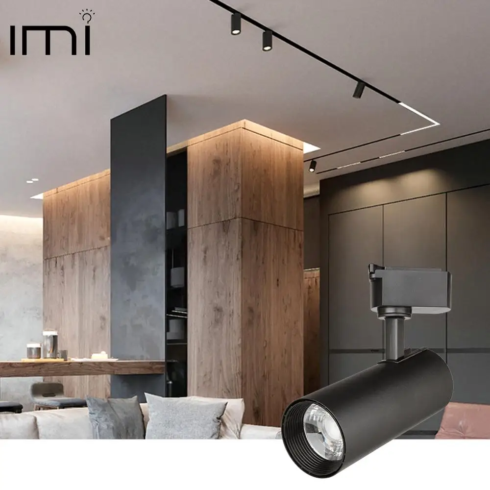 LED Track Light Fixture COB 12W 20W 30W 40W Ceiling Rail Lamp