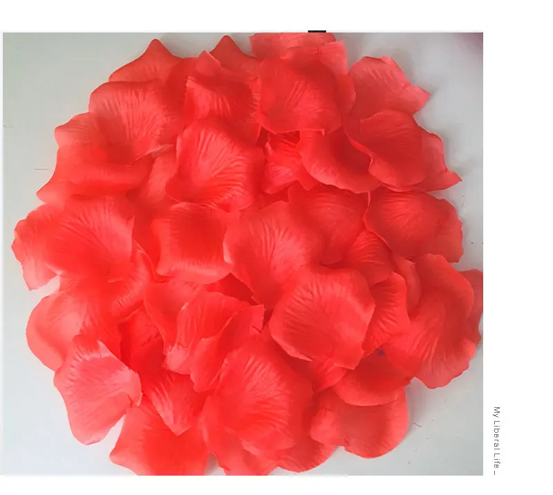 500 коралловые шелковые искусственные лепестки роз лепестки цветов коралловый розовый неоновый декор для свадебной вечеринки конфетти