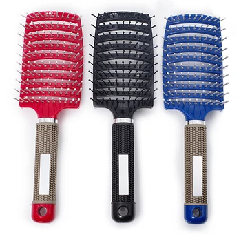 

Women Hair Scalp Massage Comb Bristle and Nylon Hairbrush Wet Curly Detangle Hair Brush for Salon Hairdressing Styling Tools