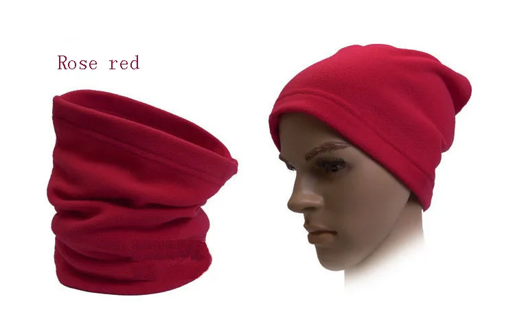 Rose red Наружный слюнявчик для мужчин и женщин зимний теплый воротник для верховой езды Корейская версия лыжной студенческой головы маска ветрозащитный шарф шапка - Цвет: Rose red