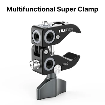 

UURig R060 Clamp Crab Pliers Clip With 1/4" Screw Hole for DSLR Camera vlog photography Adapter Camera Holder Clip