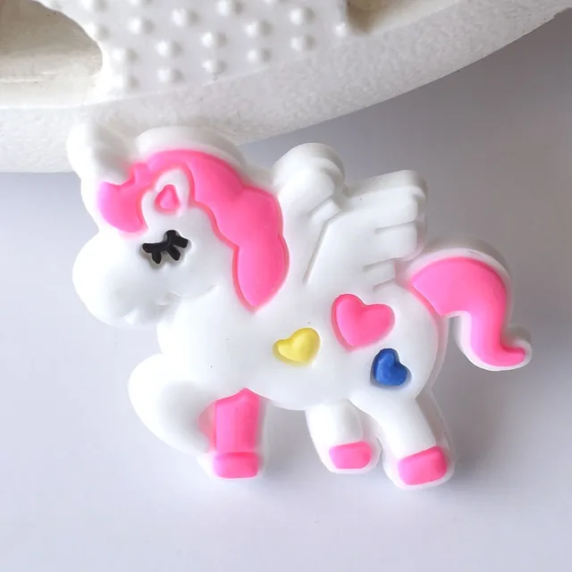 2021-2022 Season Unicorn PVC Soft Rubber Shoe Ornament Decoration Removable Garden Shoe Ornament Shoe Buckle  Charms for Crocses 281-CFPA