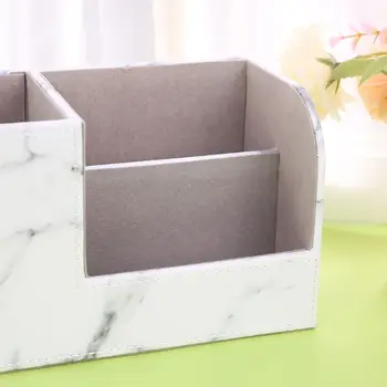 

Multifunction Marble Leather Desk Stationery Organizer Pen Pencil Holder Storage