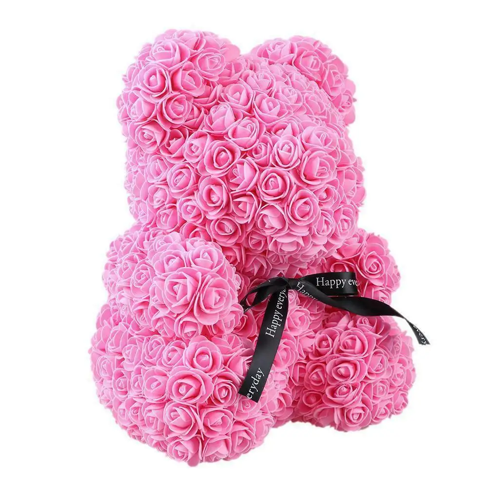 pink 25cm Романтический плюшевый розовый плюшевый Мишка на День святого Валентина милый Рождественский свадебный подарок с коробкой Прямая поставка Pudcoco - Цвет: pink 25cm