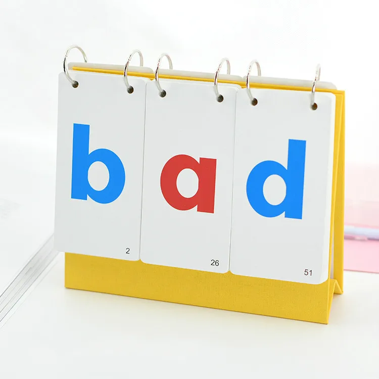 

69sheet/set English Phonics Spelling Desktop Calendar Kid Learn English Word Card for Children Learning English Educational Book