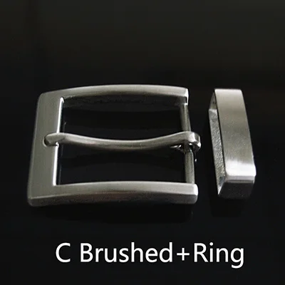CBrushed Ring Meetee 1 шт. 40 мм пряжки для ремня из нержавеющей стали для мужчин металлические кольца розовая Пряжка ремень голова DIY дизайнер кожевенное ремесло Аппаратные части - Цвет: CBrushed Ring