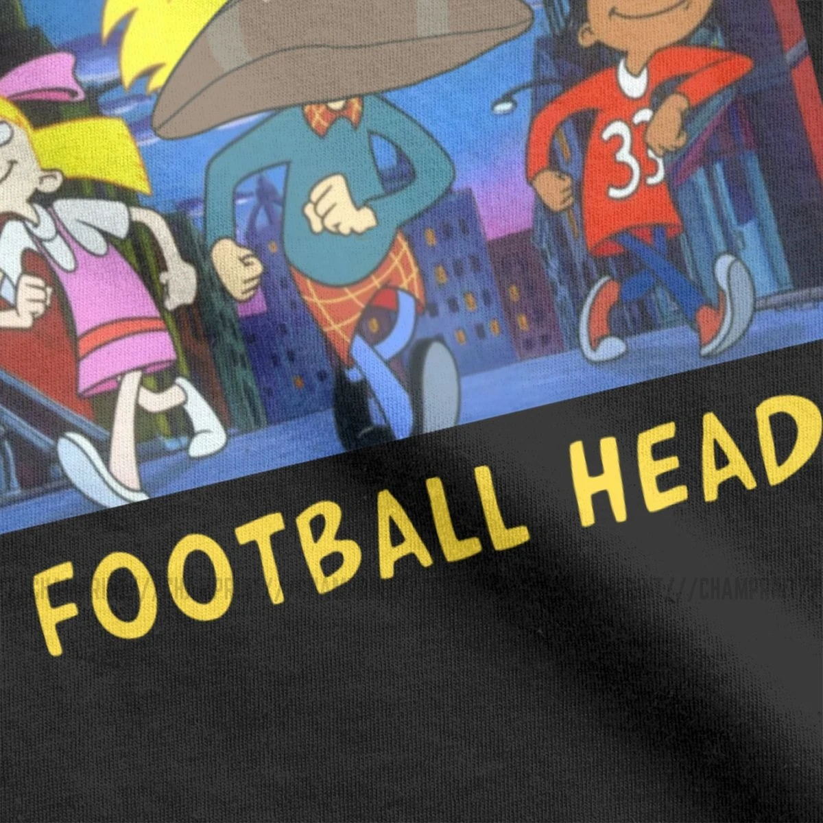 Женские футболки Hey Arnold football Head 90s с героями мультфильмов Джералд Адамс Helga, модные хлопковые топы, футболки, Корейская женская одежда