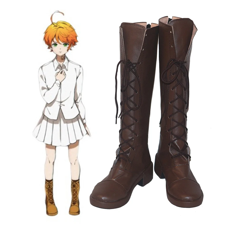 Обувь для костюмированной вечеринки с аниме «The Promised Neverland»; обувь для косплея «Emma»; вечерние ботинки на Хэллоуин; обувь для косплея «Yakusoku no Neverland»