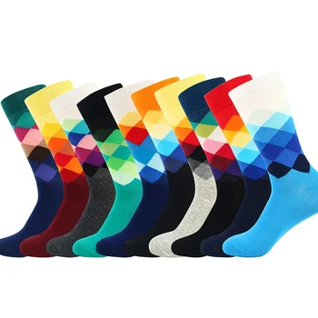 

Men Socks Gradient Male Men Compression Socks Casual Dress Long Socks Cycling Running Compression Socks