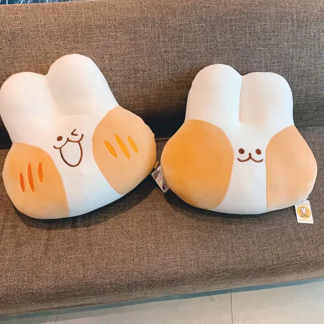 Rabbit Plush Toy Studio Dalgona Stuffed Animal Korean Style Throw Pillow SmileY Rabbit Plushies Back Cushion Room Decor For Girl 1