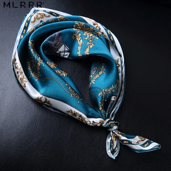 

MLRRR 100% Silk Scarf Silk Square Solid Scarves for Women