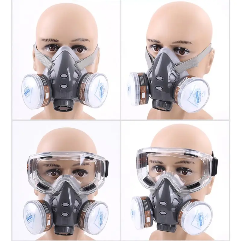 

1Set 308 Full Face Respirator Dust Gas Mask for Painting Spray Pesticide Chemical Smoke Fire Protection